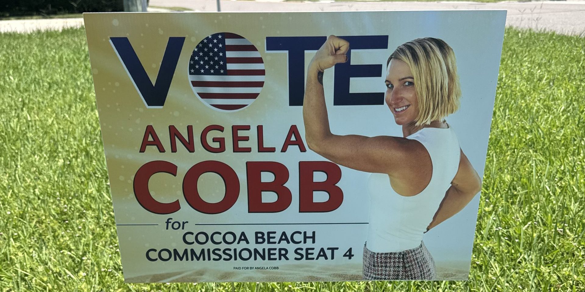 Vote Angela Cobb Yard Sign
